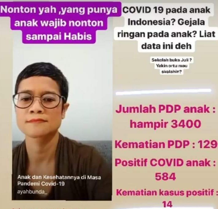 Note: foto diambil dari forward yang beredar di WAG, disertai link live IG AyahBunda
