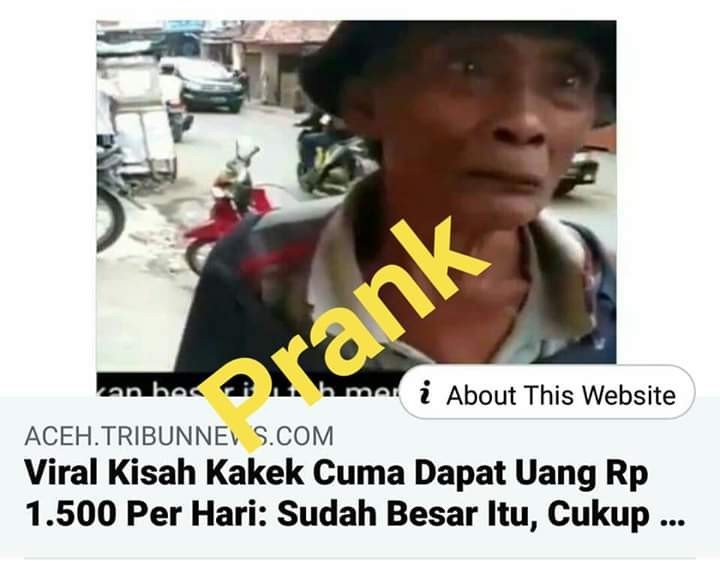Viral Kakek Tono Penghasilan Rp 1500 ? Tapi Bo'ooonggg